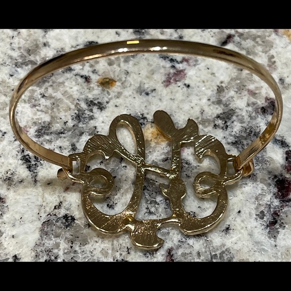BRACELETS • “H” Initial Bangle - Picture 3 of 4